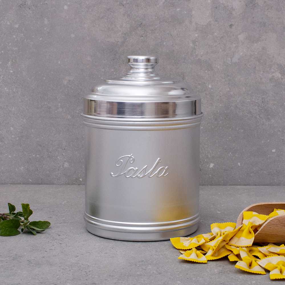 Large Aluminium Dried Food Storage Canister H20 x W13cm