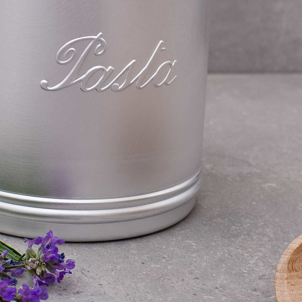 Large Aluminium Dried Food Storage Canister H20 x W13cm