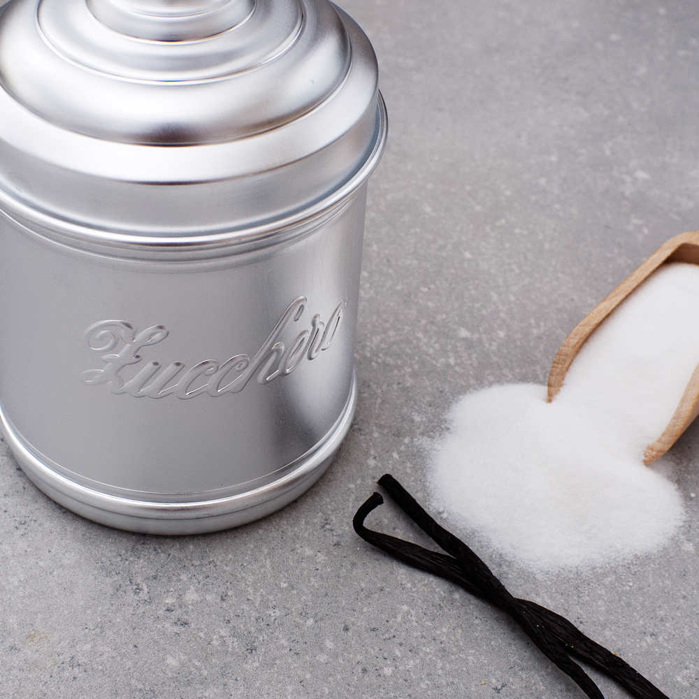 Small Aluminium Dried Food Storage Canister H16 x W10cm