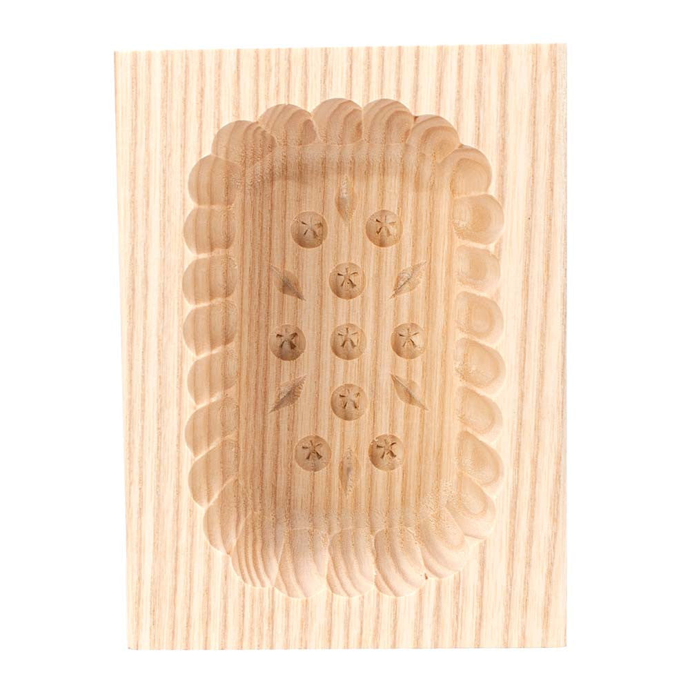 Wooden Scalloped Edge Berry Butter Mould 125g