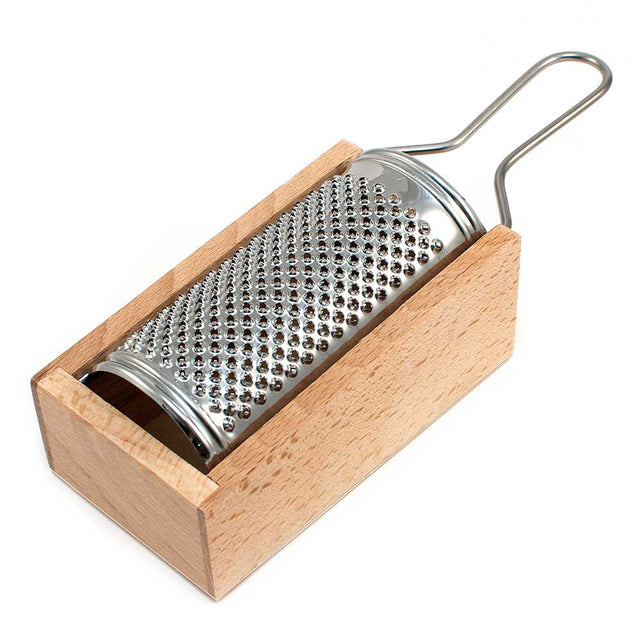 Small Wooden Box Parmesan Cheese Grater Handle