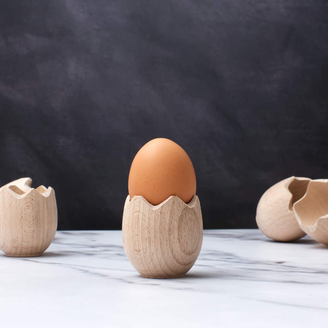 Wooden Cracked Egg Cup