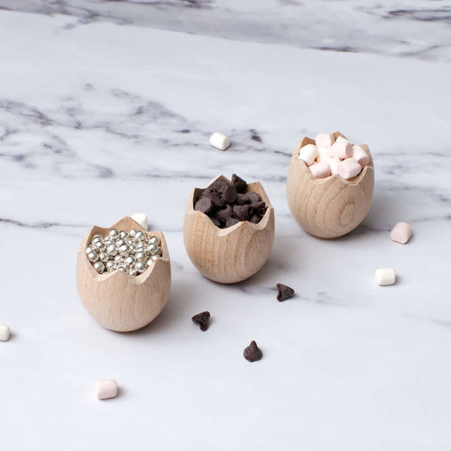 Wooden Cracked Egg Cup