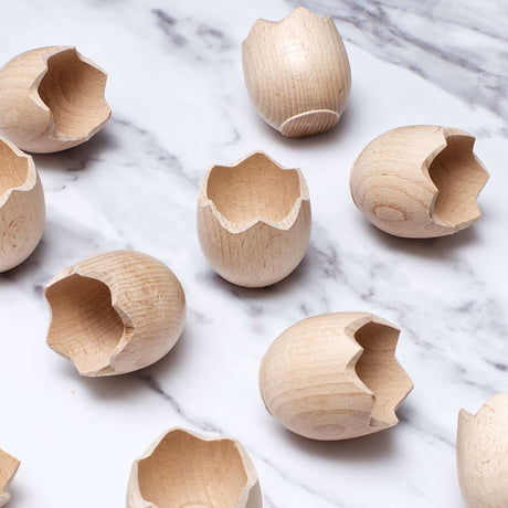 Wooden Cracked Egg Cup