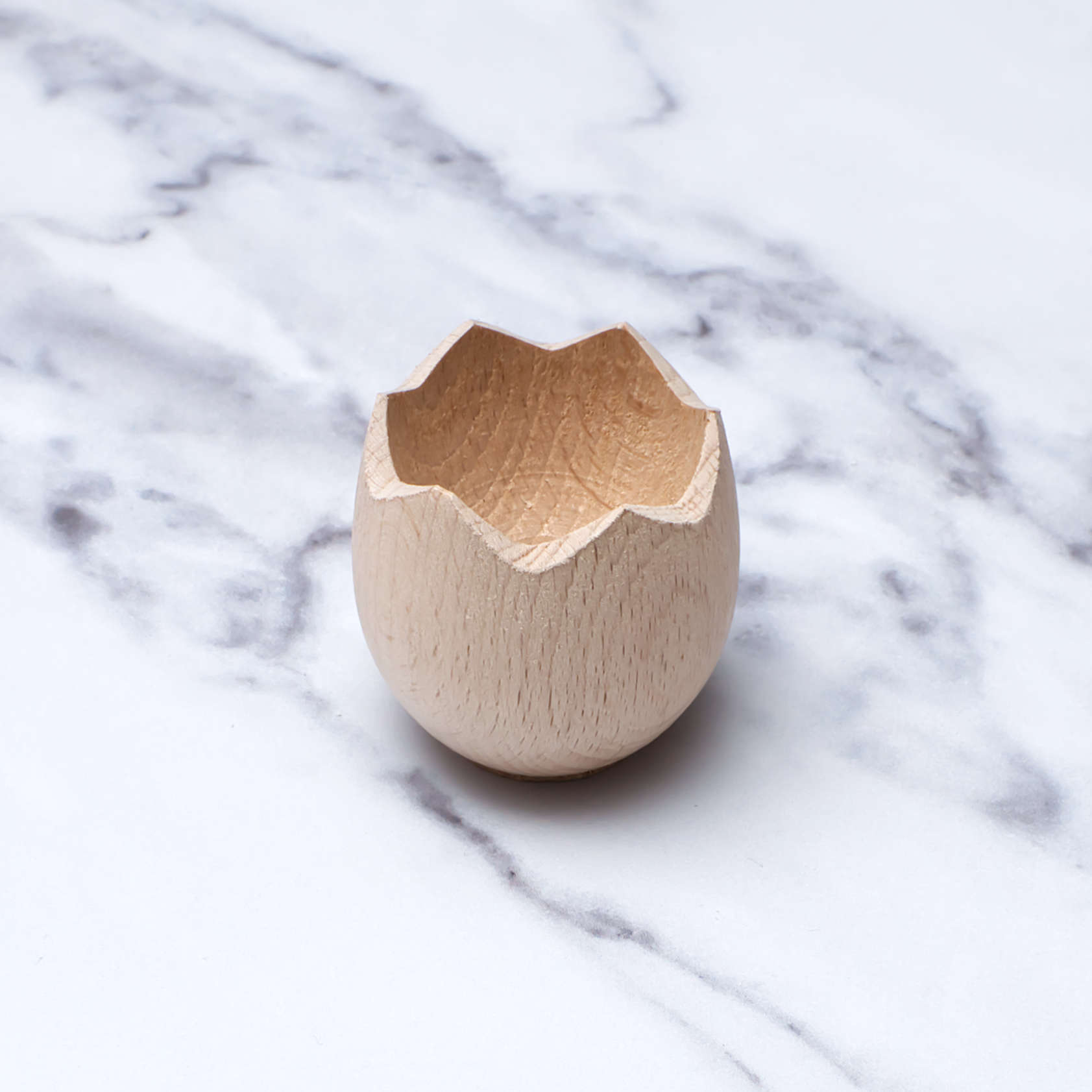 Wooden Cracked Egg Cup