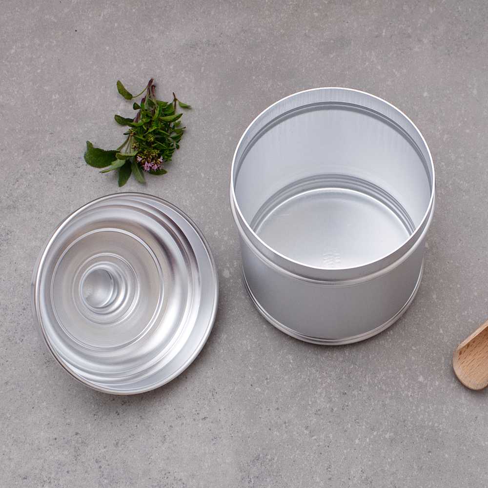 Large Aluminium Dried Food Storage Canister H20 x W13cm