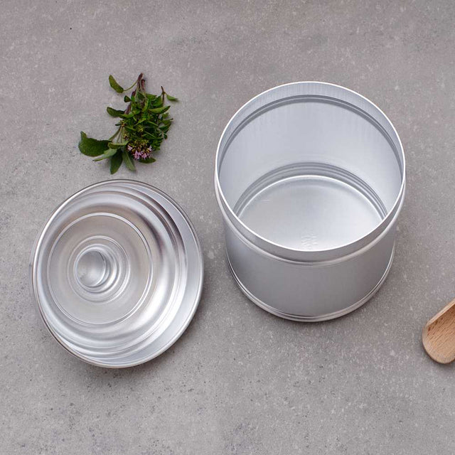 Large Aluminium Dried Food Storage Canister H20 x W13cm