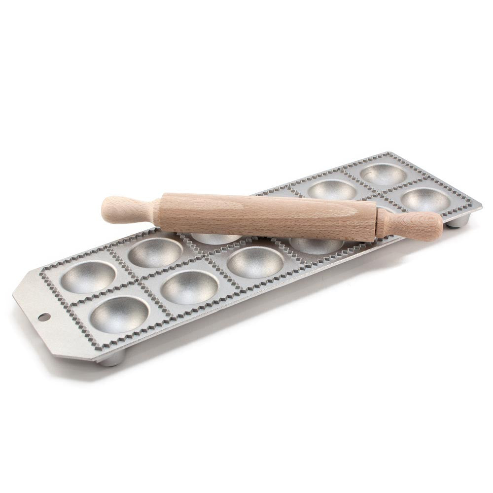 Medium Round Ravioli Tray L32 x W11.5cm- each raviolo measures 5 x 5cm, makes 12 pieces