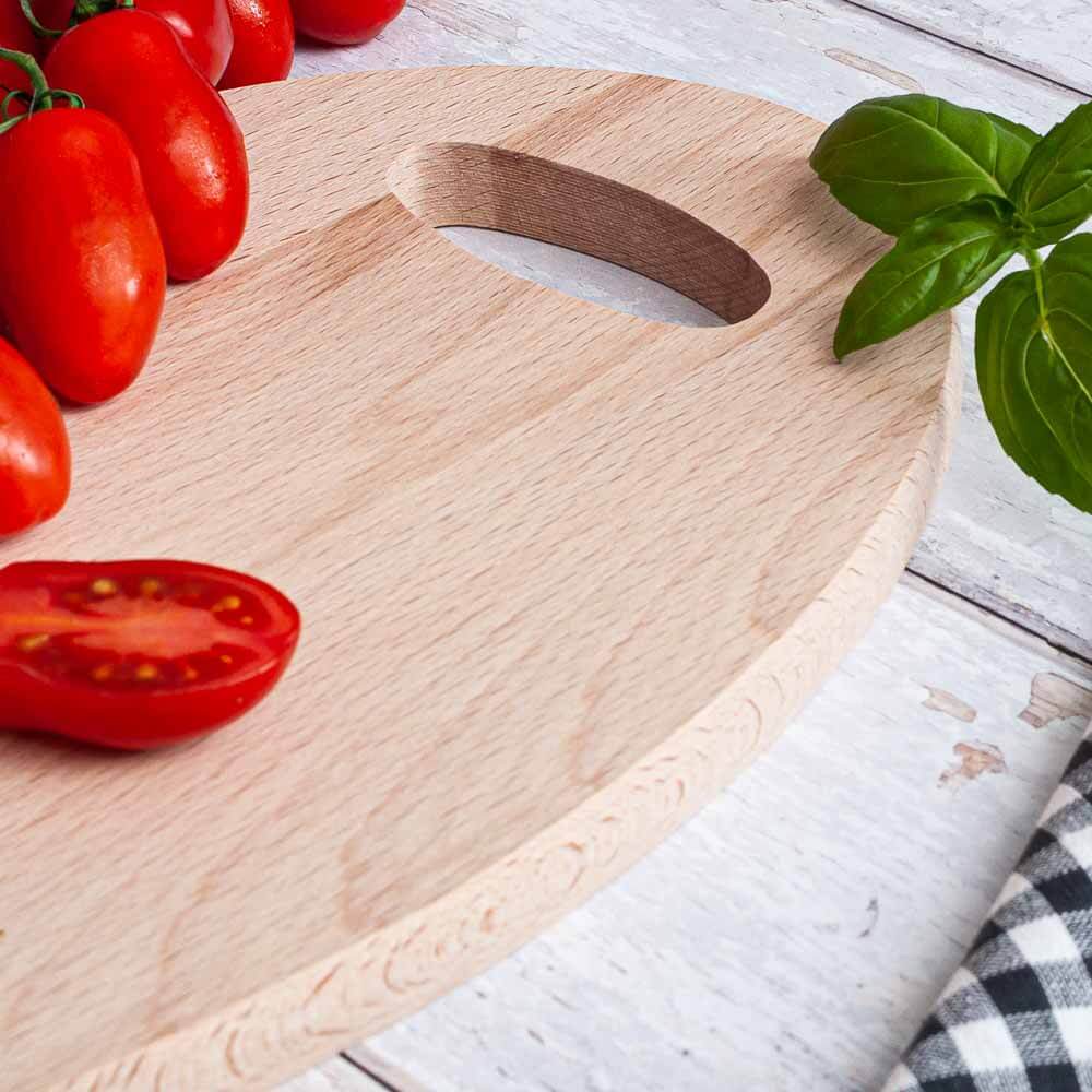 Oval small wooden chopping board