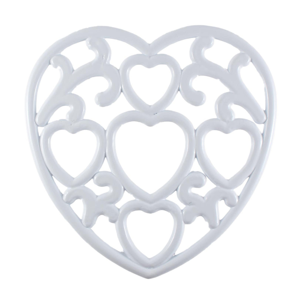 White Heart Aluminium Trivet