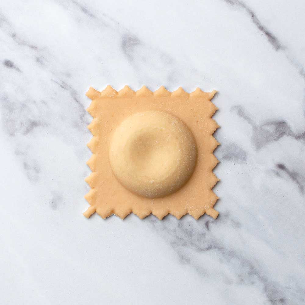 Wooden Single Ravioli 'Donut' Pasta Mould with tamper