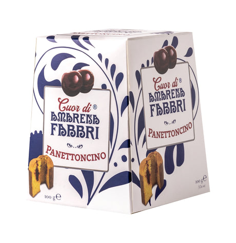 Fabbri Cuor di Amarena / Black Cherry Mini Panettone / Panettoncino Box 100g
