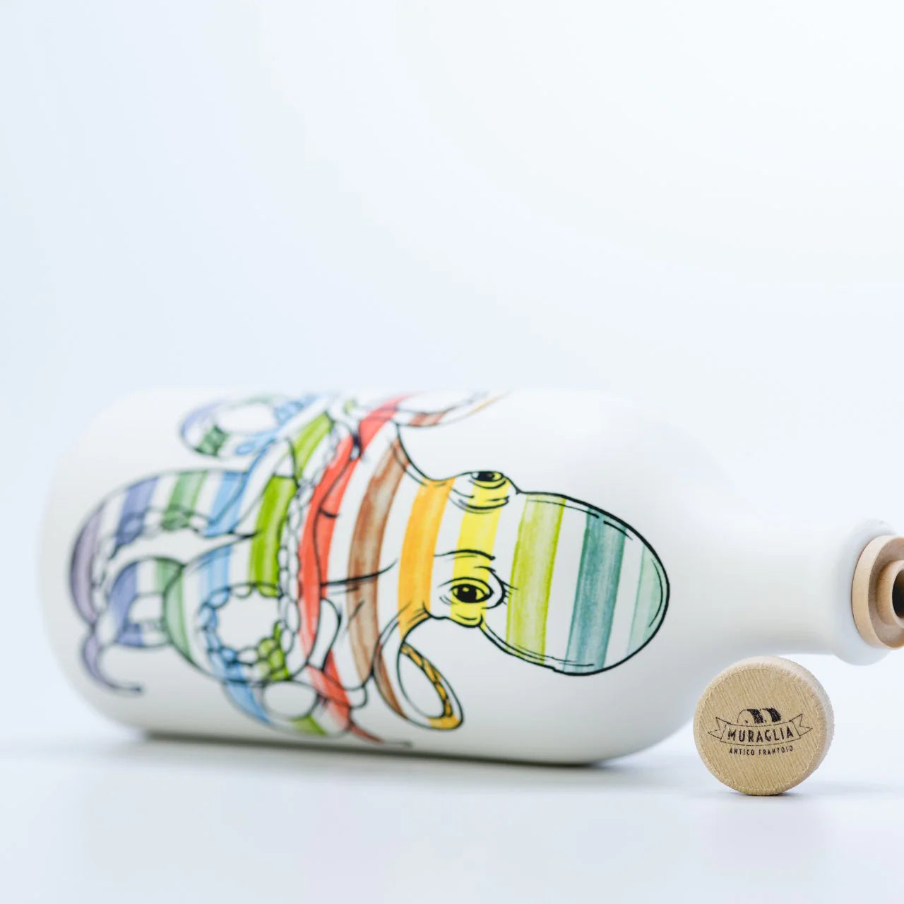 Frantoio Muraglia Octopus Pop Art Ceramic Bottle Intense Fruity Coratina Extra Virgin Olive Oil 500ml
