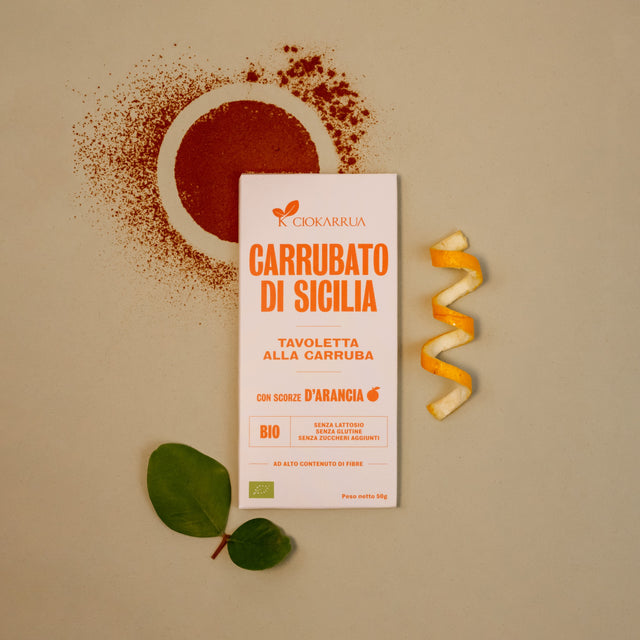 Ciokarrua Orange Peel Organic Carrubato di Sicilia Carob 50g