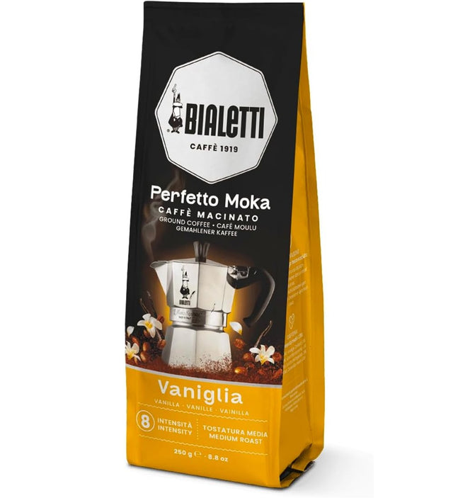 Bialetti Perfetto Moka Vanilla / Vaniglia Ground Coffee 250g Bag