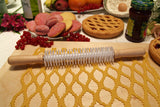 Crostata Tart Lattice Pastry Cutter Rolling Pin with Plastic Blades