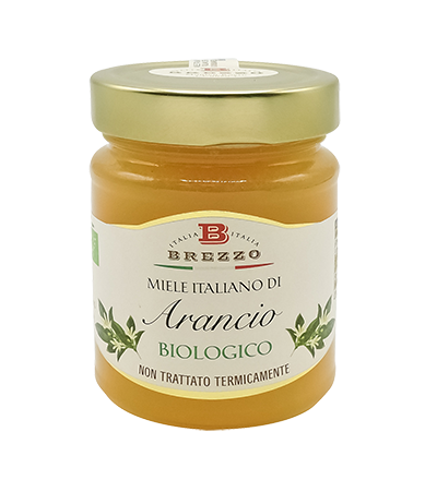 Brezzo Orange Blossom Pure Italian Honey Organic Raw Cold Extracted 350g