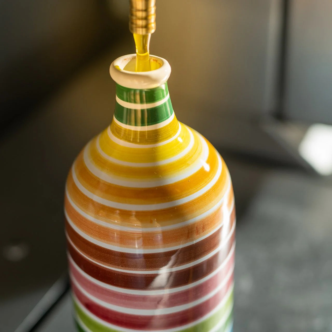 Frantoio Muraglia Rainbow Ceramic Bottle Intense Fruity Coratina Extra Virgin Olive Oil 500ml