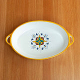 Ricco Deruta Maiolica Ceramic Oval Baking Dish 30cm