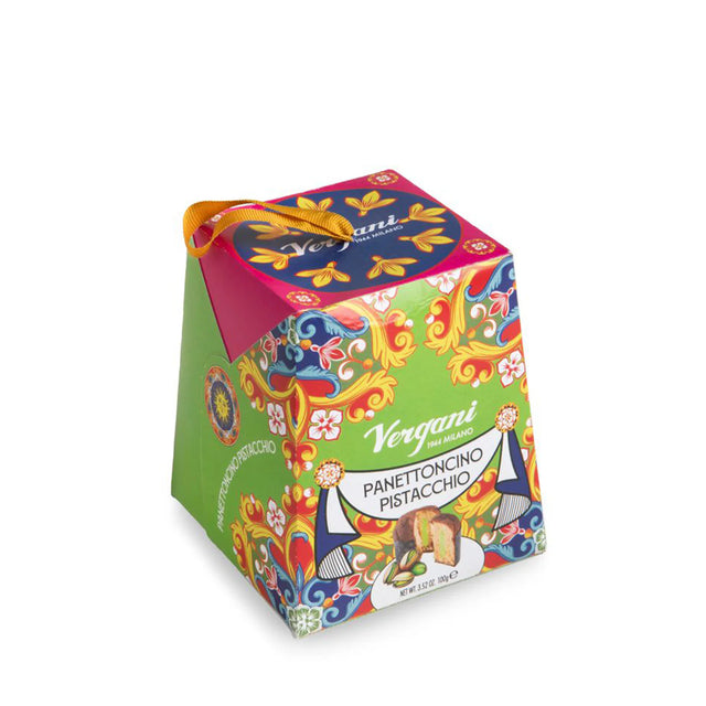Vergani 'Sicily Trip' Mini Panettone / Panettoncino Filled with Pistachio Cream Box 100g