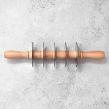 Adjustable Five Wheel Zigzag / Fluted Edge Rolling Pin Pasta or Pastry Cutter with Stainless Steel Blades
