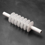 Adjustable Seven Wheel Straight Edge Rolling Pin Pasta or Pastry Cutter with Plastic Blades