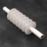Adjustable Seven Wheel Zigzag / Fluted Edge Rolling Pin Pasta or Pastry Cutter with Plastic Blades