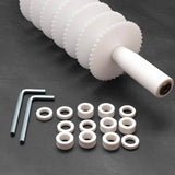 Adjustable Seven Wheel Zigzag / Fluted Edge Rolling Pin Pasta or Pastry Cutter with Plastic Blades