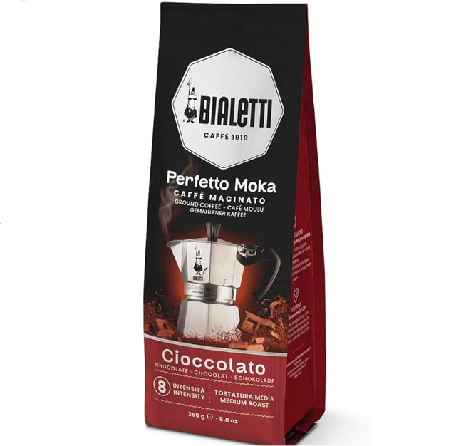 Bialetti Perfetto Moka Chocolate / Cioccolato Ground Coffee 250g Bag