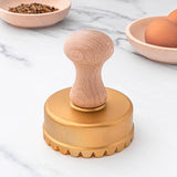 Professional Brass Scalloped Edge Circle Stamp Cutter with Auto Ejector 90mm