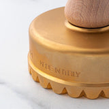 Professional Brass Scalloped Edge Circle Stamp Cutter with Auto Ejector 90mm