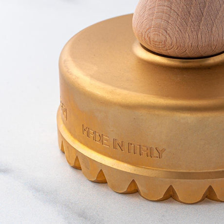 Professional Brass Scalloped Edge Circle Stamp Cutter with Auto Ejector 90mm