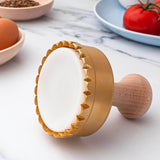 Professional Brass Scalloped Edge Circle Stamp Cutter with Auto Ejector 90mm