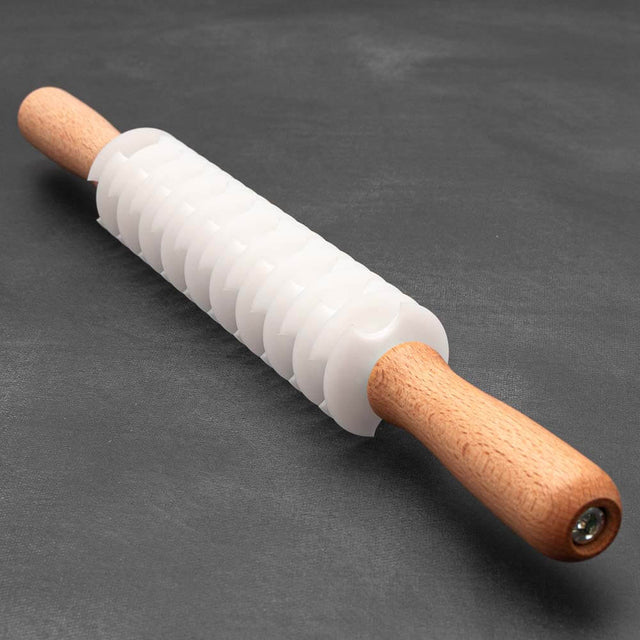 Crostata Tart Lattice Pastry Cutter Rolling Pin with Plastic Blades