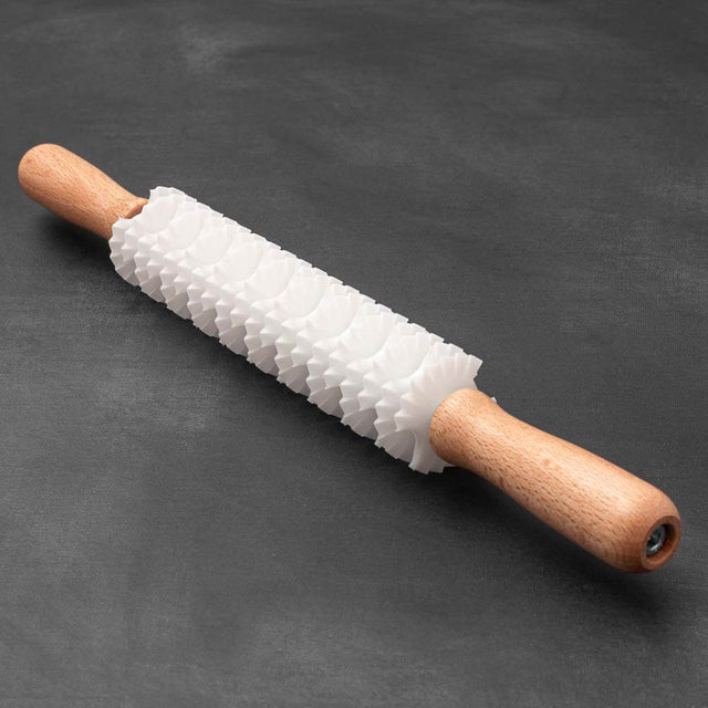 Crostata Tart Lattice Pastry Cutter Rolling Pin with Plastic Blades