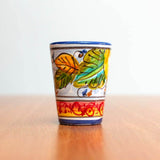 Set of 2 Limoncello Deruta Maiolica Ceramic Cups / Shot Glasses