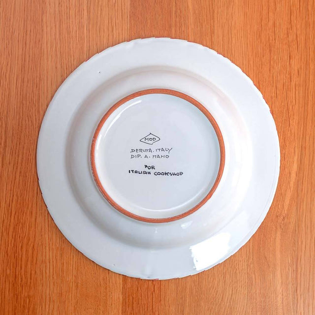Orvieto Red 'Galletto' Rooster Deruta Maiolica Deep Pasta / Soup Plate 24cm