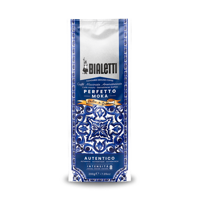 Bialetti Dolce & Gabbana Blue Mediterranean Perfetto Moka Autentico Ground Coffee 200g Tin