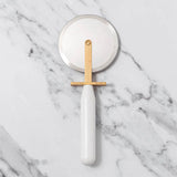 Brass & Stainless Steel Pizza Wheel Cutter with Plastic Handle