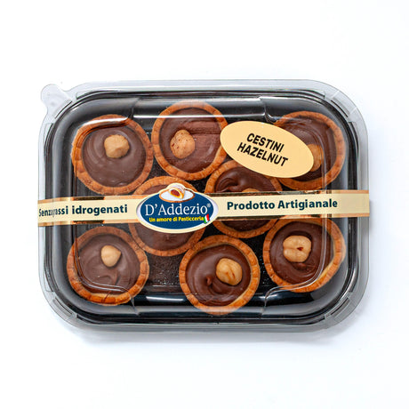 Cestini 'Little Baskets' Tart Pastries filled with a Hazelnut & Chocolate Cream 200g tray
