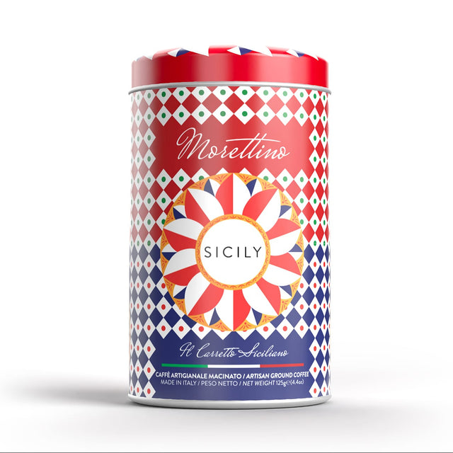 Morettino 'Il Carretto Siciliano' Sicily Ground Coffee Tin 125g