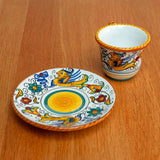 Raffaellesco Deruta Maiolica Espresso Coffee Cup and Saucer