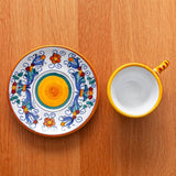 Ricco Deruta Maiolica Espresso Coffee Cup and Saucer