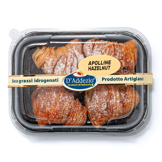 Sfogliatelle - Apolline - Aragostine Pastries filled with Lemon, Pistachio or Hazelnut Cream 200g tray