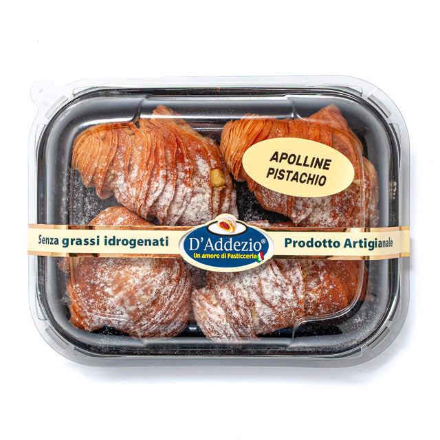 Sfogliatelle - Apolline - Aragostine Pastries filled with Lemon, Pistachio or Hazelnut Cream 200g tray