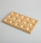 Quindici Wooden Ravioli Tray 'Cuori' Pasta Mould - Makes 15 pieces