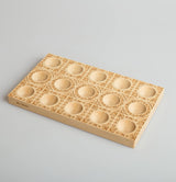 Quindici Wooden Ravioli Tray 'Fiori' Pasta Mould - Makes 15 pieces