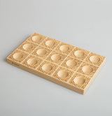 Quindici Wooden Ravioli Tray 'Mandala' Pasta Mould - Makes 15 pieces