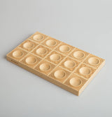 Quindici Wooden Ravioli Tray 'Circles' Pasta Mould - Makes 15 pieces