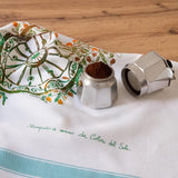 'Sicilian Countryside' Cotton Hand Screen-Printed Tea Towel 70 x 50cm